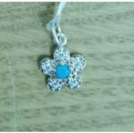 Flippy Pandantiv din Argint 925, Jolie Silver, pentru Dama, Model Floare Cu Pietre de Zirconiu Cubic, 1 x 1 cm, 0.9 g, Argintiu Blue (teo-125542)