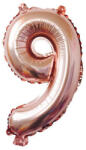Flippy Balon din Folie Flippy, Cifra 9, 81 cm, Pentru Aer sau Heliu, Bulk, Roz Auriu (teo-126259)