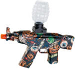 Flippy Mitraliera de jucarie electrica Flippy cu bile de hidrogen de gel, gun bluster, tragere in rafala, varsta peste 6 ani, ochelari de protectie, 5000 de bile incluse, cablu de incarcare, 28x31 cm, AK47, 