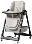 Flippy Scaun de Masa pentru Bebelusi si Copii, Flippy, 2 Tavite si Husa Detasabile, Multifunctional, Stabil, Centura de Siguranta, Inaltime Ajustabila, Spatar Reglabil Moale, Cos de Depozitare, 100x50x80cm,  Scaun de masa bebelusi, inaltator