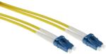 ACT 244311 Singlemode 9/125 OS2 duplex armored fiber cable with LC connectors 2m Yellow, Hálózati kábelek
