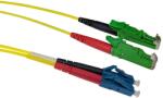 ACT 276594 LSZH Singlemode 9/125 OS2 fiber cable duplex with E2000/APC and LC/UPC connectors 1, 5m Yellow, Hálózati kábelek (RL3251)
