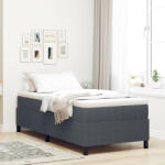 vidaXL Boxspring Ágy Matraccal Sötét Szürke 100 x 200 cm Kordbársony (VD3337448)
