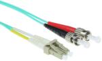 ACT 243830 LSZH Multimode 50/125 OM3 fiber cable duplex with LC and ST connectors 1, 5m Blue, Hálózati kábelek