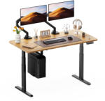 StableDesk Birou reglabil electric StableDesk Plus 2 (Model 2025), 2 motoare, Ridica 100 kg, Controler cu Butoane, Aplicatie Smart pentru Telefon, Ergonomic, 3 F (SD-113-NE-D-LR-150x75)