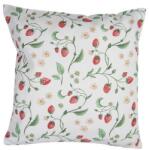 Clayre & Eef Srtawberries epres párnahuzat - 40x40 cm - 100% pamut (VR-WIS21)