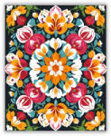  Virágos Mandala Rózsákkal és Tulipánokkal - számfestő készlet