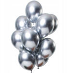 Flippy Set 10 Baloane din Latex Chrome, Flippy, Model Party, 13 cm, Silver, 1 g (teo-130920)