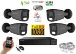 Monitorrs Security - Hybrid Light IP kamerarendszer 4 kamerával 2 Mpix GT - 6214K4