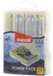 Maxell Alkálielem Power Pack LR-3 AAA 24db-os visszazárható átlátszó műanyag dobozban (790268.04. CN)