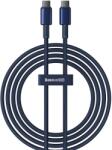 Baseus Tungsten Gold Type-C - Type-C kábel 100W 2m - tengerészkék