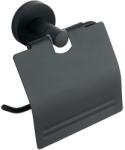 SAPHO Aqualine - WC-papír tartó fedéllel SAMBA fekete SH0208 (SH0208)