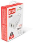 ColorWay Adaptor încărcător USB COLORWAY, 2USB Quick Charge 3.0 (36W) alb (CW-CHS017Q-WT) (CW-CHS017Q-WT)