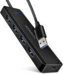 AXAGON HUE-C1C USB-elosztó, 4x USB 3.2 Gen 1, 0, 2m, USB-A, fekete (HUE-C1A)