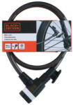 Black & Decker Kerékpár kábelzár Ø1x90cm, 250g, 3 kulcs