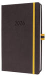 Sigel Naptár, A5, heti, 2026, kemény borító, SIGEL Linescape, szürke-sárga (SIL2603) (SIL2603)