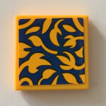 LEGO® Alkatrészek (Pick a Brick) Világos narancssárga 2 x 2 csempe virág mintás matricával 166949 (166949)