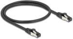 Delock RJ45 hálózati kábel Cat. 8.1 S/FTP 0, 5 m fekete