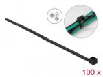 Delock Kábelkötöző ellenáll a forró hőmérsékletnek hossza 100 x szélessége 2, 5 mm, 100 db. Fekete