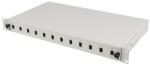 Lanberg 19" optikai patch panel 12xSC szimplex / 12xLC duplex szürke FOP1-12SS-LDS (FOP1-12SS-LDS)