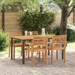vidaXL Маса за открито Естествено и черно 150 x 90 x 75 cm (4010611)