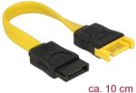 Delock SATA 6 Gb/s-s bővítőkábel csatlakozódugóval SATA-s, csatlakozóhüvellyel, 10 cm, sárga