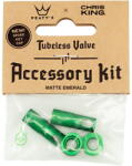 PEATY'S X Chris King Mk2 Tubeless Valves kerékpár gumiabroncs szelepsapka zöld