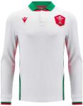 Macron Футболна фланелка Macron Welsh Rugby Union Long Sleeve Away Shirt 2024 Adults - White/Green