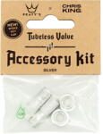 PEATY'S X Chris King Mk2 Tubeless Valves kerékpár gumiabroncs szelepsapka szürke