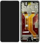 Huawei Honor Magic7 Lite Előlap Keret+LCD Kijelző+Érintőpanel, Fekete, Titanium Black (0235AMMM) Gyári, Service Pack