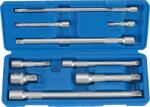 CONDOR Set de prelungitoare Wobble, antrenare 1/4 + 3/8 + 1/2 ", lungime 50-250 mm, 9 piese, Condor 4709 (CR-4709)