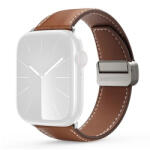 Apple Watch 4-6, SE, SE (2022) (42 / 44 mm) / Watch 7-9 (45 mm) / Watch 10 (46 mm) / Watch Ultra 1-2 (49 mm), valódi bőr pótszíj, állítható, mágneses zár, Dux Ducis YA, barna