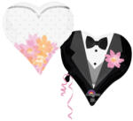 Anagram Esküvői fólia lufi, szív alakú, két oldal, 76 X 63 cm