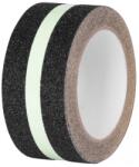 Strend Pro Banda antialunecare, Strend Pro, autoadeziva, extra durabila, 50 mm x 5 m, neagra cu insertie fosforescenta (215682)