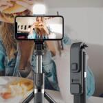  Set 3in1, Selfie Stick cu Lampa LED si Trepied, conectare Bluetooth, alimentare USB FAVLine Selection