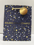  Boldog születésnapot - közepes méretű ajándéktasak arany konfettivel (370361)