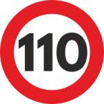  Autocolant Sticker "Limita Viteza" Reflectorizant - 110km/h FAVLine Selection (SEM021)
