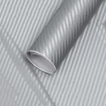  Folie colantare auto Carbon 3D - Argintiu (3m x 1, 27m) FAVLine Selection