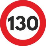  Autocolant Sticker "Limita Viteza" Reflectorizant - 130km/h FAVLine Selection (SEM023)
