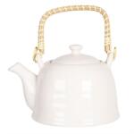 Clayre & Eef Ceainic cu infuzor portelan alb 17 cm x 12 cm x 10 h / 0.6 L (6CETE0088M)