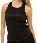 Lucky in Love Laser Novelty Technology Feeling Lucky Racerback Tank - Negru