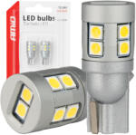 AMiO Bec LED CANBUS T10 W5W 12SMD 3030 Alb, 12V 24V (04243)