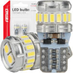 AMiO Bec LED CANBUS T10 W5W 16SMD (2SMD 3014 3030) Alb, 12V 24V (04260)