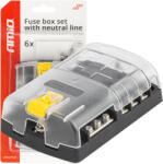 AMIO Panou sigurante auto 6 cai, distribuitor alimentare pozitiv negativ, universal 12V 24V (03833) - dauto