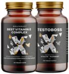 BrainMax Sada doplňků stravy pro mužskou sílu a vitalitu Suplimente alimentare pentru putere și vitalitate masculină - Testoboss + Best Vitamin E Complex