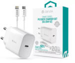 DEVIA 20W PD gyorstöltő töltő adapter + 1m USB C Lightning kábel szett