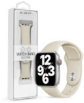 DEVIA Apple Watch szilikon sport szíj - Devia Silicone Deluxe Series Sport Watch Band - 38/40/41 mm - antique white (IMW669418)