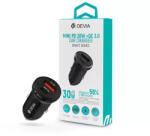 DEVIA 30W Szivargyújtó töltő adapter USB + Type-C bemenettel (30WAUTOSTOLTOQC30)