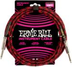 Ernie Ball ERNIE BALL SZÖVETKÁBEL FEKETE-Piros 3M - 10% nyitási akció