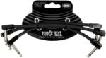 Ernie Ball Flex Patch Kábel 15cm 3 Pack Black